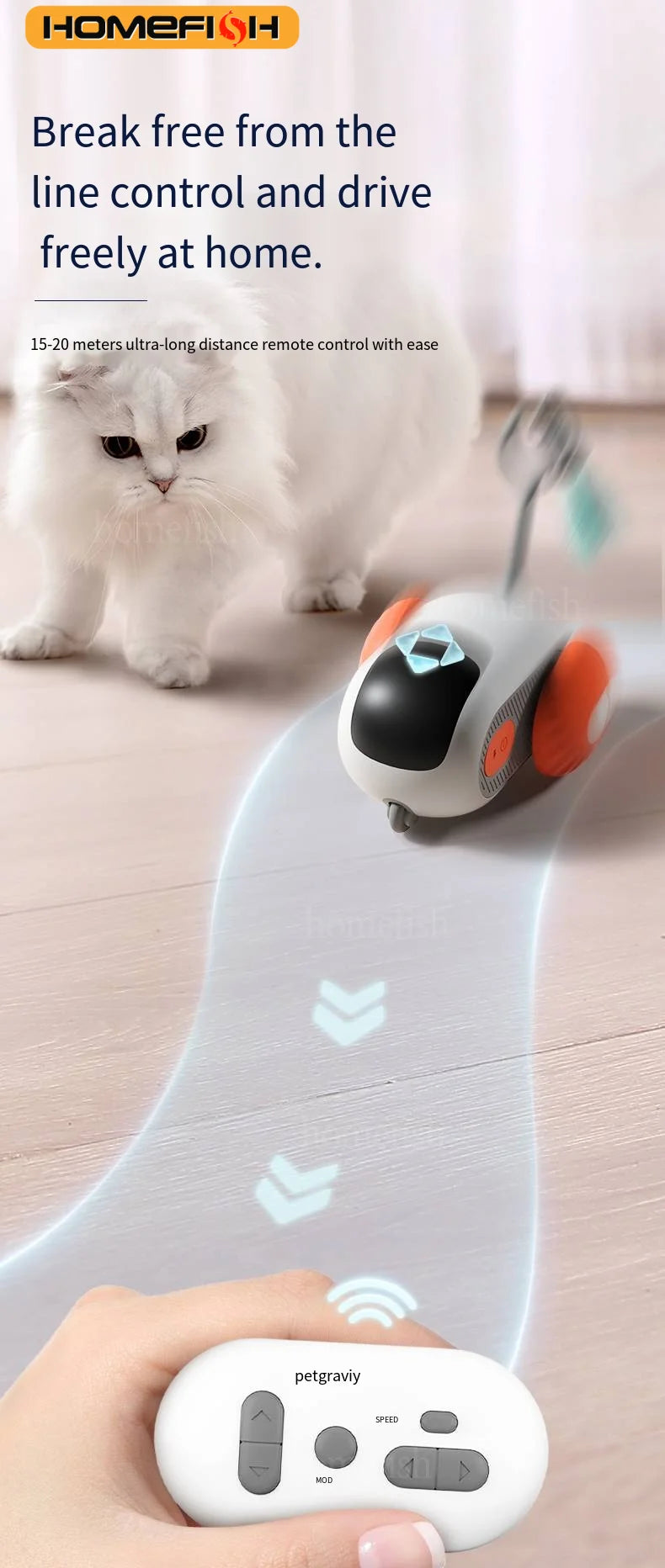 Smart Interactive Pet Chase Car